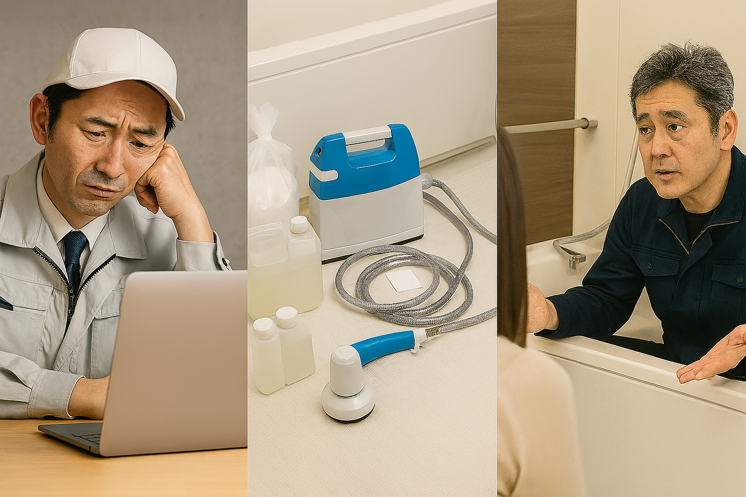 【おすすめ】最短でプロ技術を習得できる「風呂釜洗浄」導入プログラム