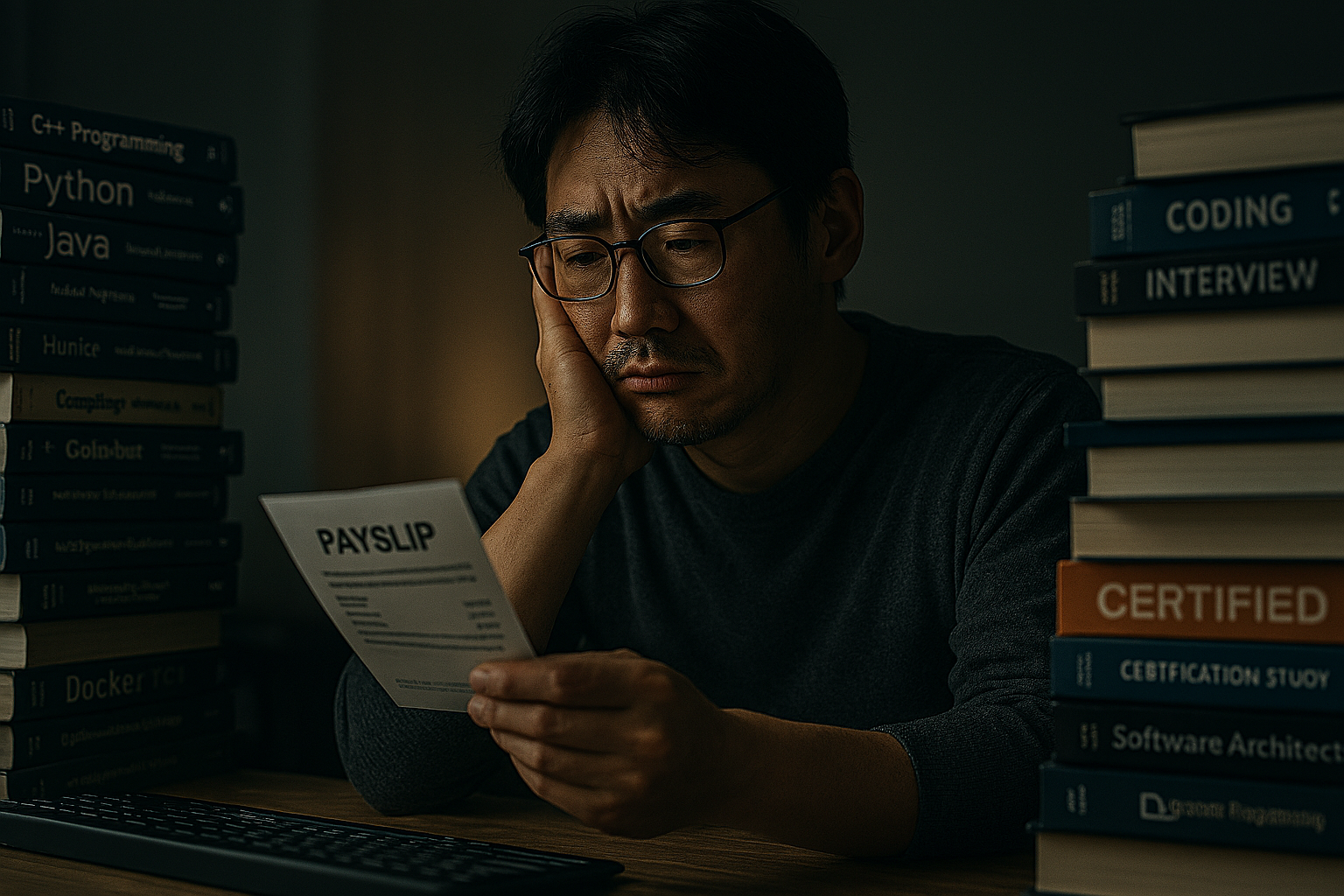 「資格も取った、言語も覚えた。でも給料は変わらない」というエンジニアの苦悩と閉塞感